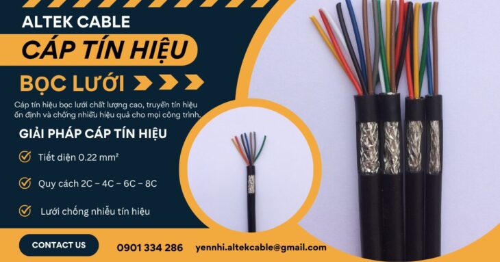 Cáp tín hiệu bọc lưới chống nhiễu Altek Kabel 0.22 – 0.3mm²