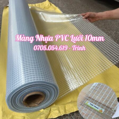 Nhựa PVC lưới 10mm hàng sẵn giá tốt, giao hàng nhanh