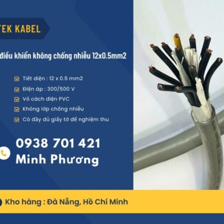 Cáp điều khiển không lưới chống nhiễu 12 lõi 0.5mm2 giá tốt Đà Nẵng, Hồ Chí Minh