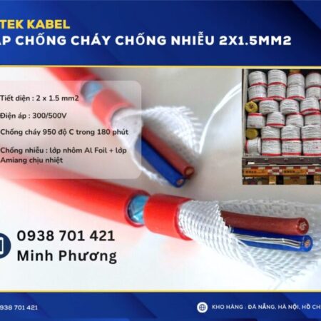 Cáp chống cháy chống nhiễu 2×1.5mm2 giao hàng toàn quốc Đà Nẵng, Huế, Nghệ An