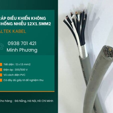 Cáp điều khiển không chống nhiễu 12×1.5mm2 chính hãng Huế, Thanh Hóa, Nghệ An