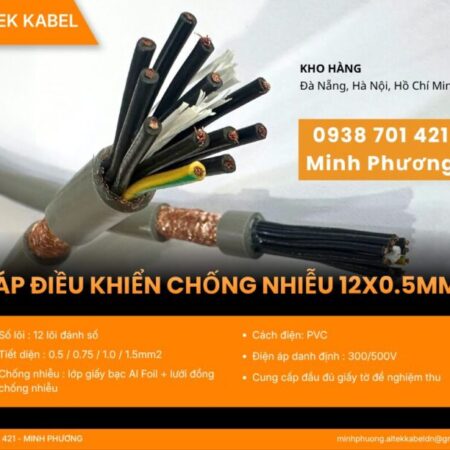Cáp điều khiển 12×0.5mm2 chống nhiễu chính hãng, giá tốt Đà Nẵng, Huế, Gia Lai Cáp điều khiển 12×0.5mm2 chống nhiễu chính hãng, giá tốt Đà Nẵng, Huế, Gia Lai