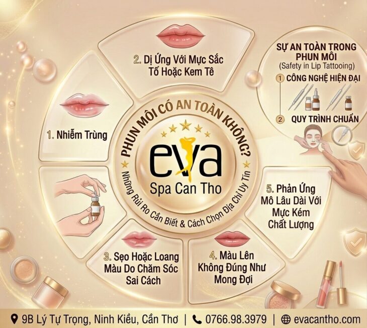 Phun Môi Có An Toàn Không? Những Rủi Ro Cần Biết Và Cách Chọn Địa Chỉ Uy Tín – Eva Spa Cần Thơ