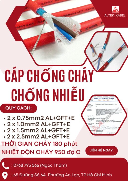 CẦN BÁN Cáp Chống Cháy Chống Nhiễu Altek Kabel