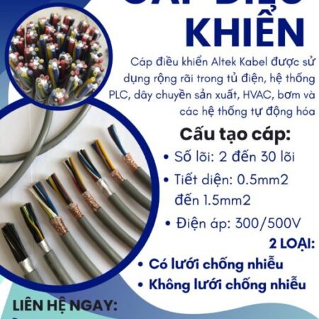 CẦN BÁN Cáp Điều Khiển ALTEK KABEL PVC màu xám