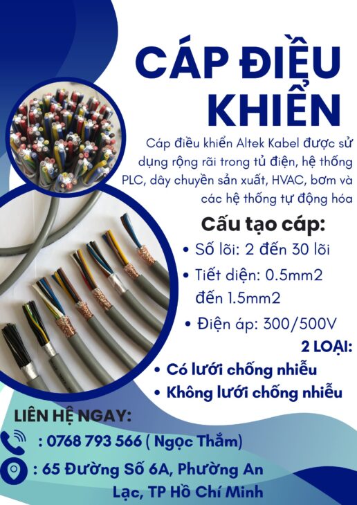 CẦN BÁN Cáp Điều Khiển ALTEK KABEL PVC màu xám