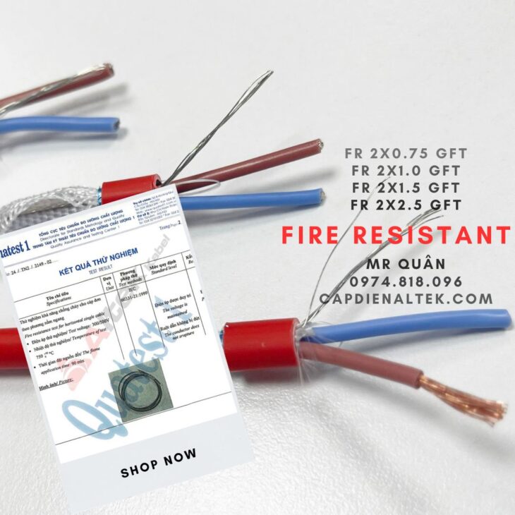 Altek Kabel: Cáp chống cháy, chống nhiễu 2 lõi