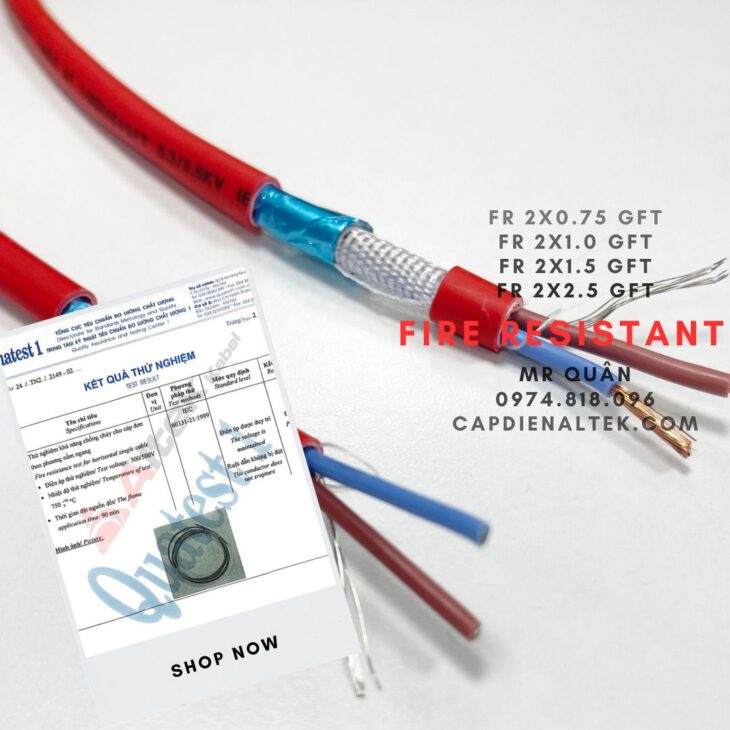 Cáp báo cháy chống cháy 2×1.5 – Tổng kho Altek