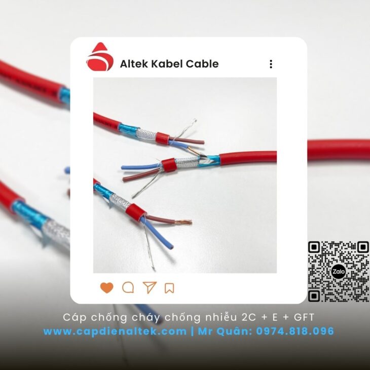 Altek Kabel: Cáp chống cháy, chống nhiễu 2 lõi