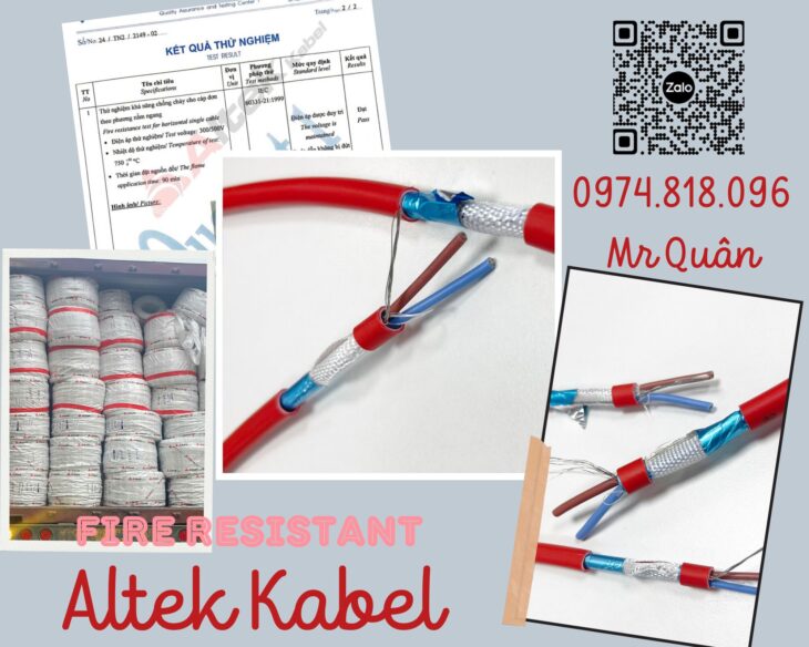 Cáp báo cháy chống cháy 2×1.5 – Tổng kho Altek