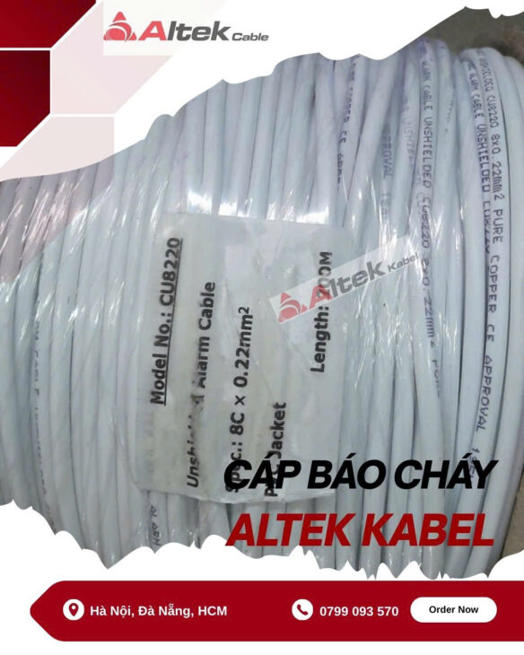 cáp tín hiệu báo cháy – 6 lõi Altek kabel – giá bao nhiêu