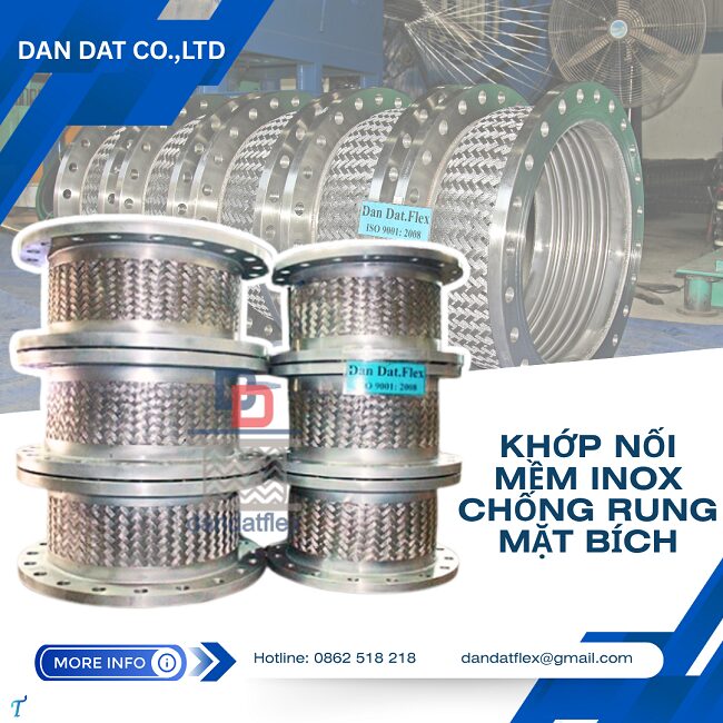 Khớp Nối Mềm FL100/ Khớp Nối Mềm FL200/ Khớp Nối Mềm Công Nghiệp/ Khớp Nối Mềm 2 Đầu Nối Bích