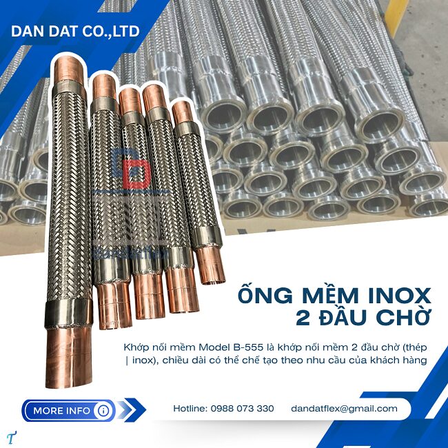 Khớp Nối Mềm FL100/ Khớp Nối Mềm FL200/ Khớp Nối Mềm Công Nghiệp/ Khớp Nối Mềm 2 Đầu Nối Bích