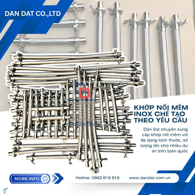 Khớp nối mềm inox nối ren,khớp nối ren công nghiệp,khớp chống rung mặt bích,khớp nối giảm chấn inox