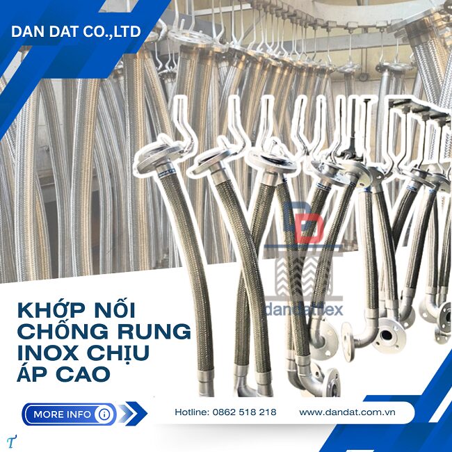 Khớp nối mềm inox nối ren,khớp nối ren công nghiệp,khớp chống rung mặt bích,khớp nối giảm chấn inox