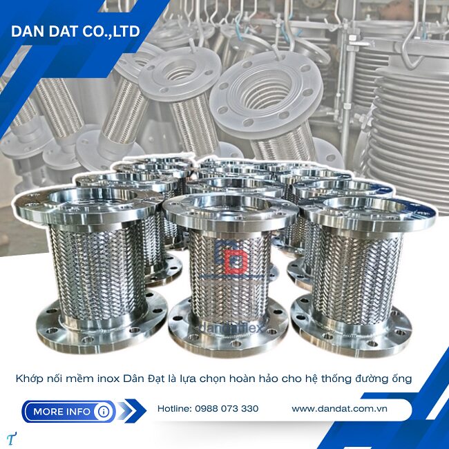 Khớp Nối Mềm FL100/ Khớp Nối Mềm FL200/ Khớp Nối Mềm Công Nghiệp/ Khớp Nối Mềm 2 Đầu Nối Bích