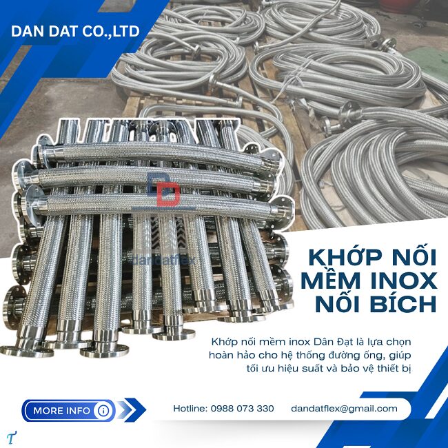 Khớp nối mềm inox nối ren,khớp nối ren công nghiệp,khớp chống rung mặt bích,khớp nối giảm chấn inox