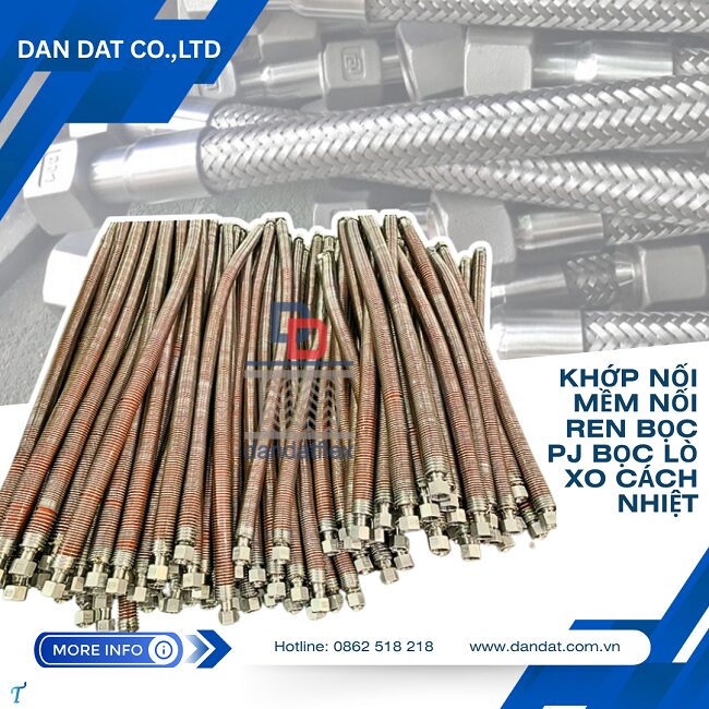 Khớp nối mềm inox nối ren,khớp nối ren công nghiệp,khớp chống rung mặt bích,khớp nối giảm chấn inox