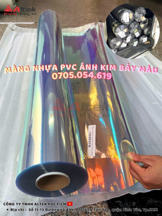 Màng nhựa pvc hologram đổi màu kỳ ảo, bền bỉ, chống nước