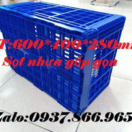 Khay gấp gọn, thùng nhựa gập, sọt gấp gọn tại Hà Nội
