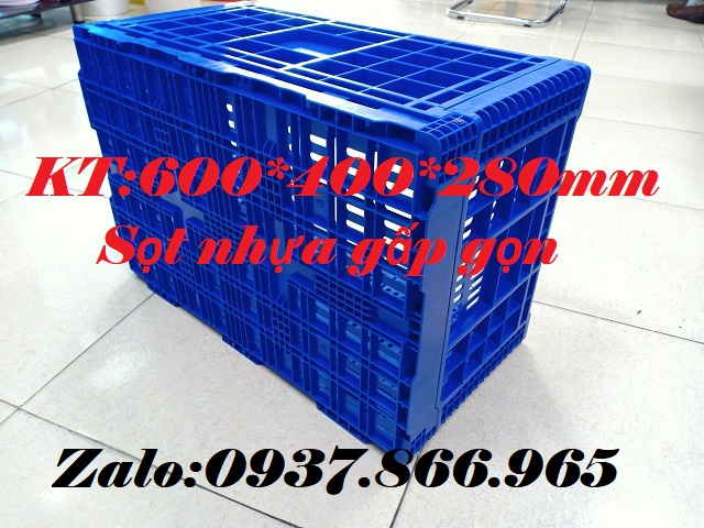 Sọt nhựa hở, sóng nhựa gấp gọn, sọt gấp gọn tiết kiệm diện tích
