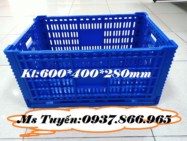 Sọt nhựa hở, sóng nhựa gấp gọn, sọt gấp gọn tiết kiệm diện tích
