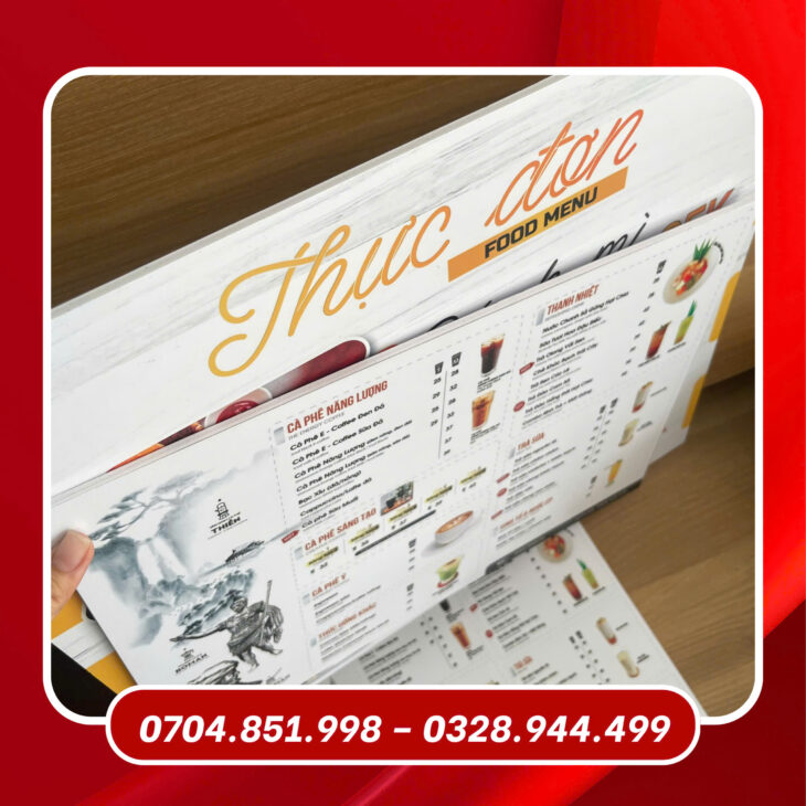 thiết kế in ấn thi công sự kiện in menu