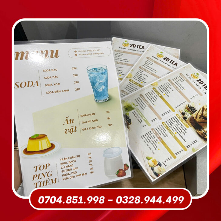 thiết kế in ấn thi công sự kiện in menu