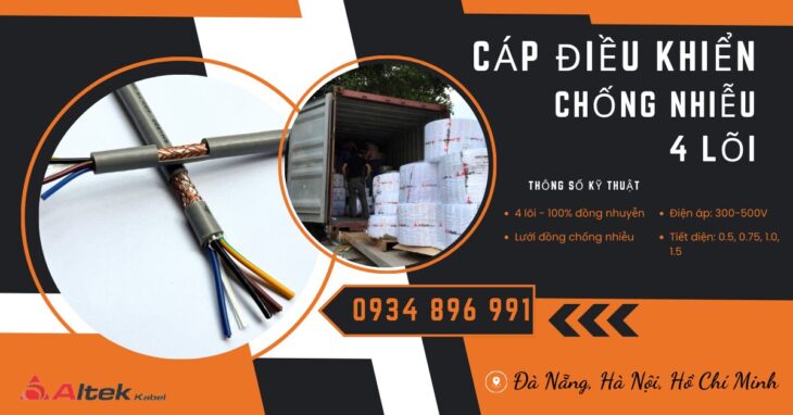 Cáp Điều Khiển 4×1.5 Chất Lượng Cao – Sẵn Hàng Cần Thơ, Long An, Bình Thuận Cáp Điều Khiển 4×1.5 Chất Lượng Cao – Sẵn Hàng Cần Thơ, Long An, Bình Thuận