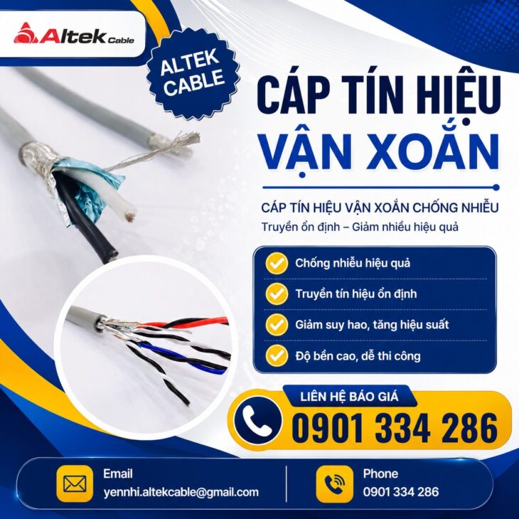 Cáp Tín Hiệu Vặn Xoắn Chống Nhiễu RS485 ALTEK KABEL