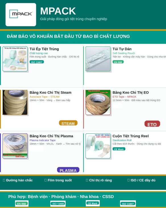 Các loại vật tư y tế tiệt khuẩn MPACK