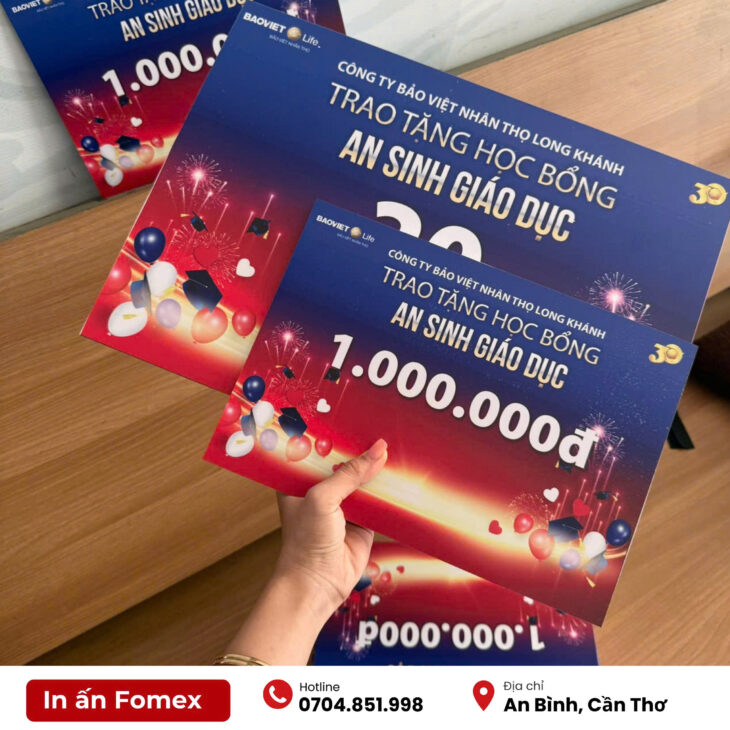IN BẢNG TRAO GIẢI CẦN THƠ