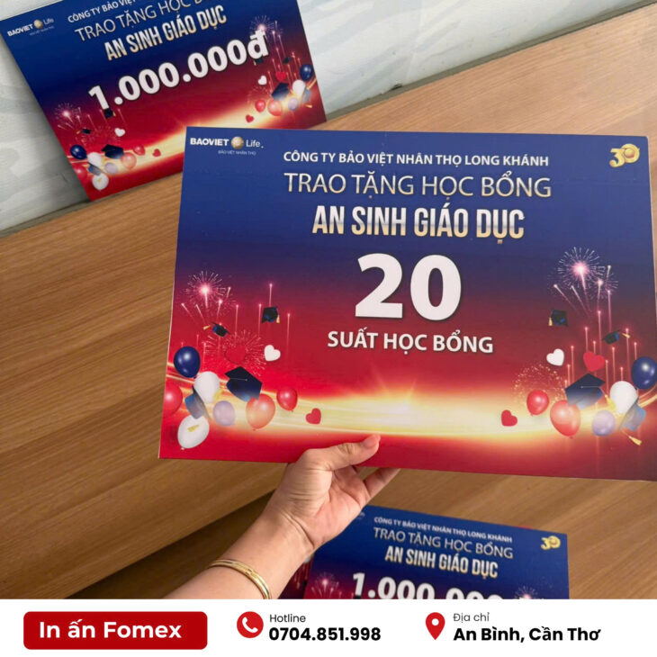IN BẢNG TRAO GIẢI CẦN THƠ