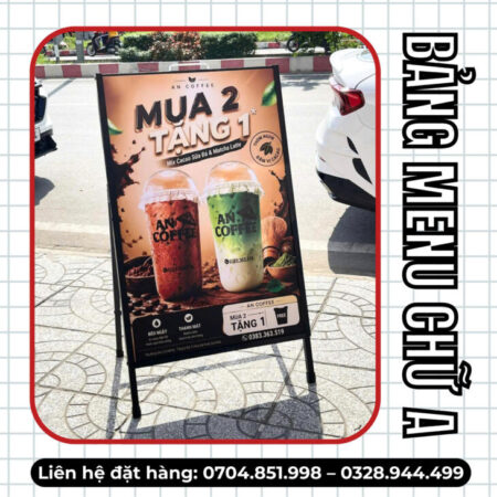 BẢNG MENU CHỮ A GIÁ TỐT