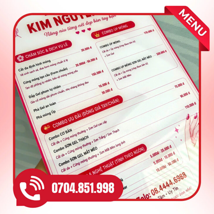 thiết kế in ấn menu tai cần thơ