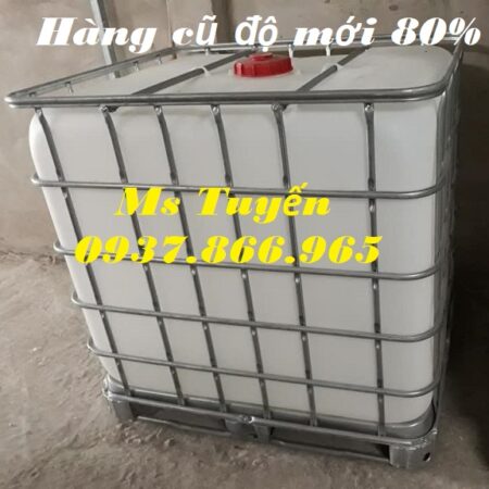 Thùng chứa dung dịch lỏng cỡ lớn, thùng ibc, tank có khung thép hàng cũ Thùng chứa dung dịch lỏng cỡ lớn, thùng ibc, tank có khung thép hàng cũ
