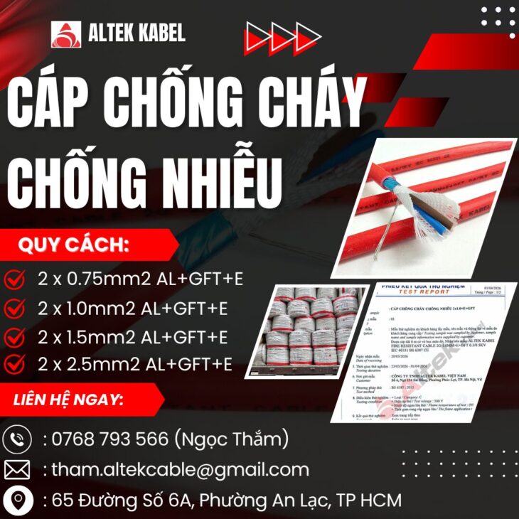 CẦN BÁN Cáp Chống Cháy Chống Nhiễu Altek Kabel – Cáp PCCC Cho Công Trình Hiện Đại