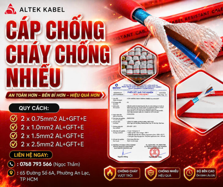 CẦN BÁN Cáp Chống Cháy Chống Nhiễu Altek Kabel – Đáp Ứng Yêu Cầu Cho Hệ Thống PCCC