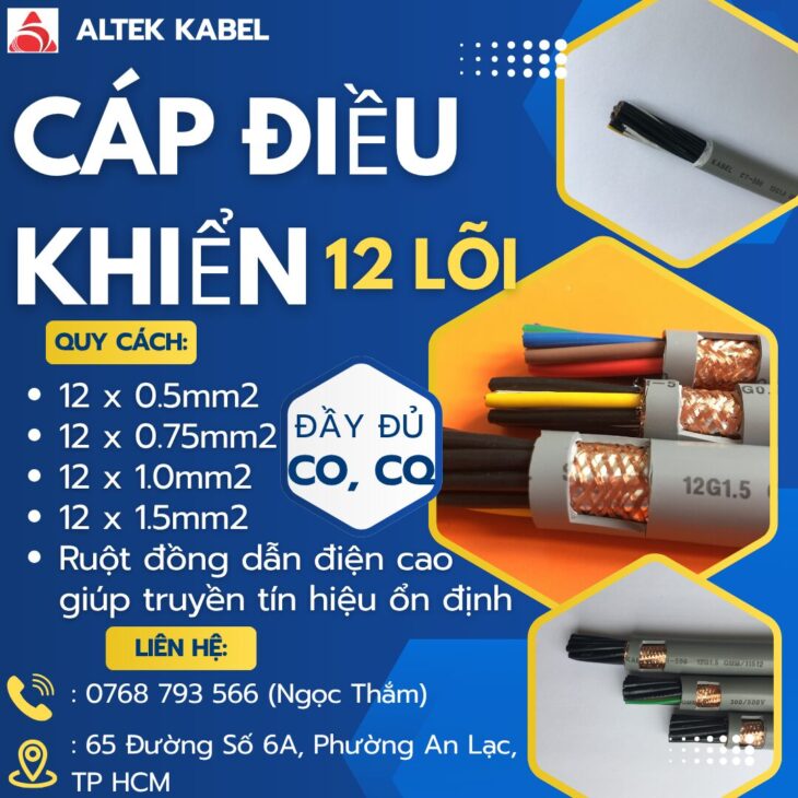 CẦN BÁN Cáp Điều Khiển ALTEK KABEL 12 Lõi – Truyền Tín Hiệu Ổn Định