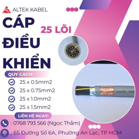 CẦN BÁN Cáp Điều Khiển ALTEK KABEL 25 Lõi CẦN BÁN Cáp Điều Khiển ALTEK KABEL 25 Lõi