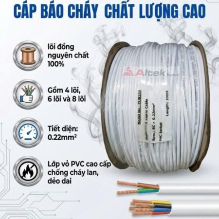 Cáp Tín Hiệu Báo Cháy Altek Kabel