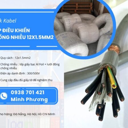 Cáp điều khiển chống nhiễu 12×1.5mm² chính hãng – Sẵn kho Đà Nẵng, Hồ Chí Minh
