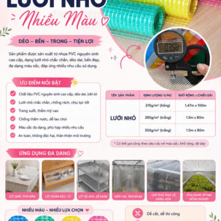 Lưới nhựa pvc cao cấp – chất lượng ổn định, giá cạnh tranh