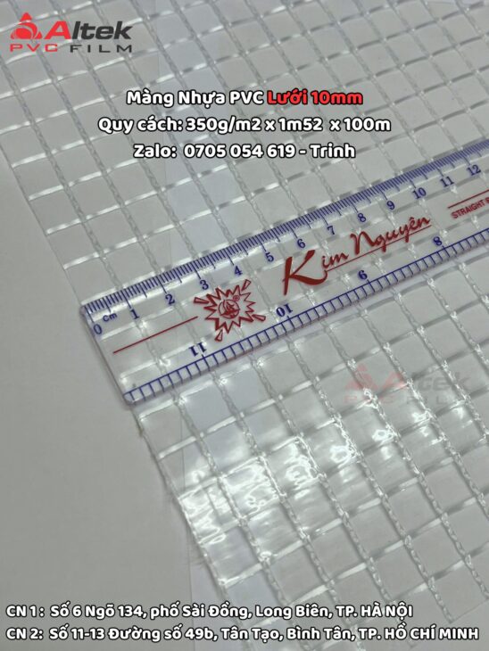 Cuộn nhựa pvc lưới 10mm bền chắc, đa dạng ứng dụng
