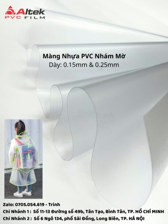 Tìm mua màng nhựa pvc nhám mờ – liên hệ ngay Altek Pvc Film