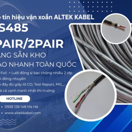 Cáp tín hiệu vặn xoắn chống nhiễu Altek Kabel 2 lõi và 4 lõi