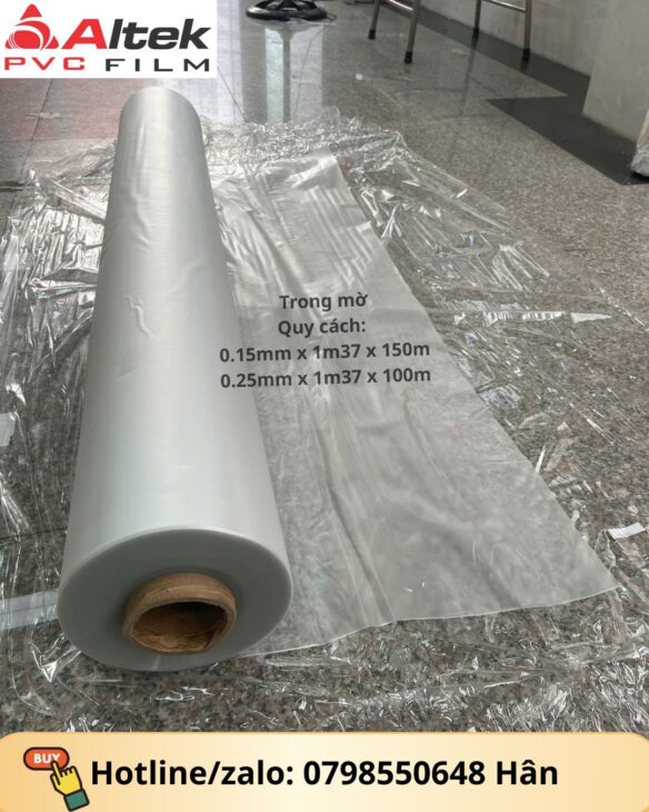 Màng nhựa pvc trong mờ chất lượng tốt, hàng có sẵn tại kho