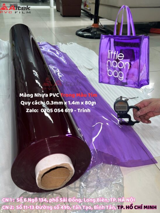Màng nhựa pvc trong màu tô điểm cho không gian, liên hệ