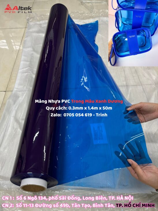 Màng nhựa pvc trong màu tô điểm cho không gian, liên hệ