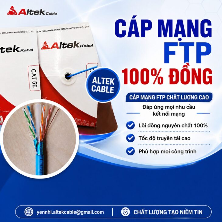 Báo Giá Cáp Mạng Cat5e & Cat6 Chống Nhiễu ALTEK KABEL